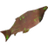 Glowing grilled fish