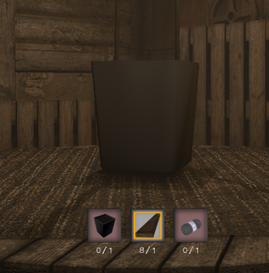 Large Flowerpot With Support Can be crafted from found blueprint Requires: 1 Large Flowerpot, 1 Plank, 1 Yarn